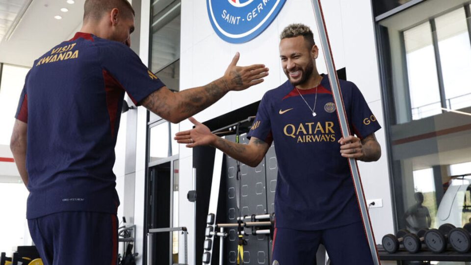 Neymar back training with PSG, injured Nuno Mendes out 'few weeks'