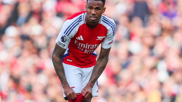 Gabriel of Arsenal looks on during the Premier League match Arsenal vs Southampton at Emirates Stadium, London, United Kingdom, 5th October 2024 — Photo by operations@newsimages.co.uk