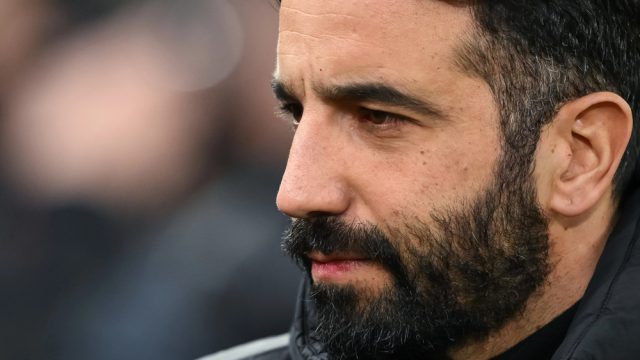 Ruben Amorim Manager of Manchester United during the UEFA Europa League Last 16 match Manchester United vs Real Sociedad at Old Trafford, Manchester, United Kingdom, 13th March 2025 — Photo by operations@newsimages.co.uk
