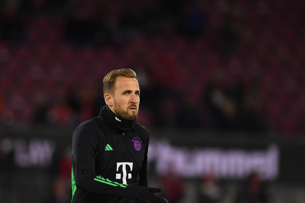COLOGNE, GERMANY - 24 NOVEMBER, 2023: Harry Kane, The football match of Bundesliga 1. FC Koeln vs FC Bayern Munich. at Rhein Energie Stadion — Photo by vitaliivitleo
