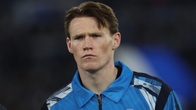 Rome, Italy 15.02.2025 : Scott Mctominay of Napoli close-up of before Italian football championship Serie A Enilive 2024-2025 match SS Lazio vs SSC Napoli — Photo by m.iacobucci.tiscali.it