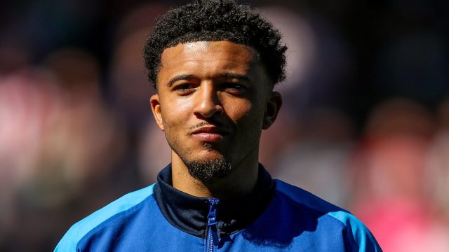 Jadon Sancho of Chelsea lines up prior to the Premier League match Brentford vs Chelsea at The Gtech Community Stadium, London, United Kingdom, 6th April 2025 — Photo by operations@newsimages.co.uk