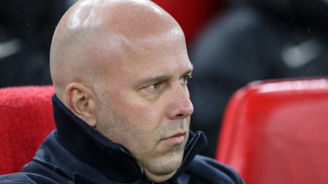 Arne Slot manager of Liverpool looks on during the Premier League match Liverpool vs Manchester United at Anfield, Liverpool, United Kingdom, 5th January 2024 — Photo by operations@newsimages.co.uk