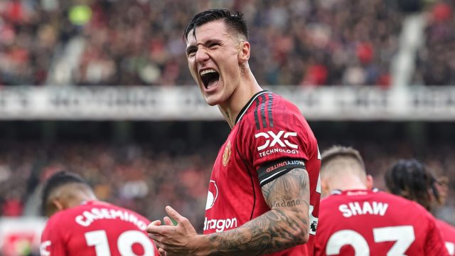Benjamin Sesko of Manchester United scores to make it 2-0 during the Premier League match Manchester United vs Sunderland at Old Trafford, Manchester, United Kingdom, 4th October 2025 — Photo by operations@newsimages.co.uk