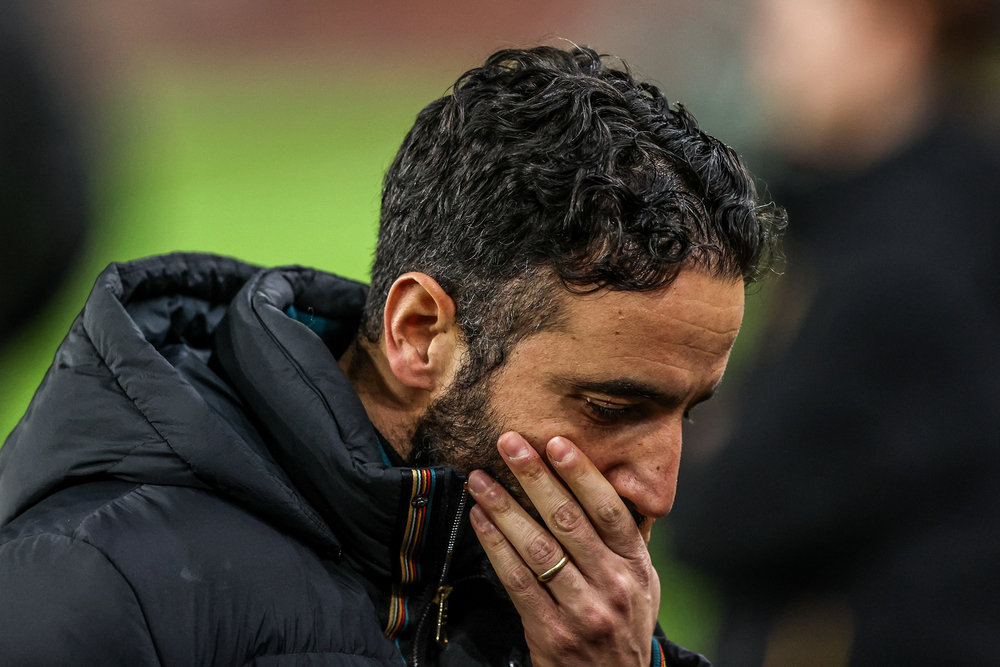Ruben Amorim manager of Manchester United during the Premier League match Wolverhampton Wanderers vs Manchester United at Molineux, Wolverhampton, United Kingdom, 8th December 2025 — Photo by operations@newsimages.co.uk