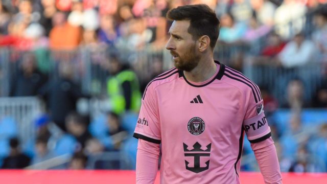 Toronto, ON, Canada - October 5, 2024: Lionel Messi #10 of the Inter Miami FC looks at during the 2024 MLS Regular season match between Toronto FC (Canada) v Inter Miami CF (USA) at BMO Field. — Photo by pftrip