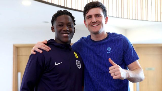 kobbie-mainoo-and-harry-maguire-w-england-v0-ib1umr6z9bpc1 - Maguire and Mainoo Recalled as Tuchel Names 35-Man England Squad