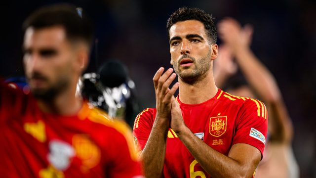 GELSENKIRCHEN, GERMANY - 20 JUNE, 2024: Mikel Merino, The football match of EURO 2024 Spain vs. Italy at Veltins Arena — Stock Editorial Photography