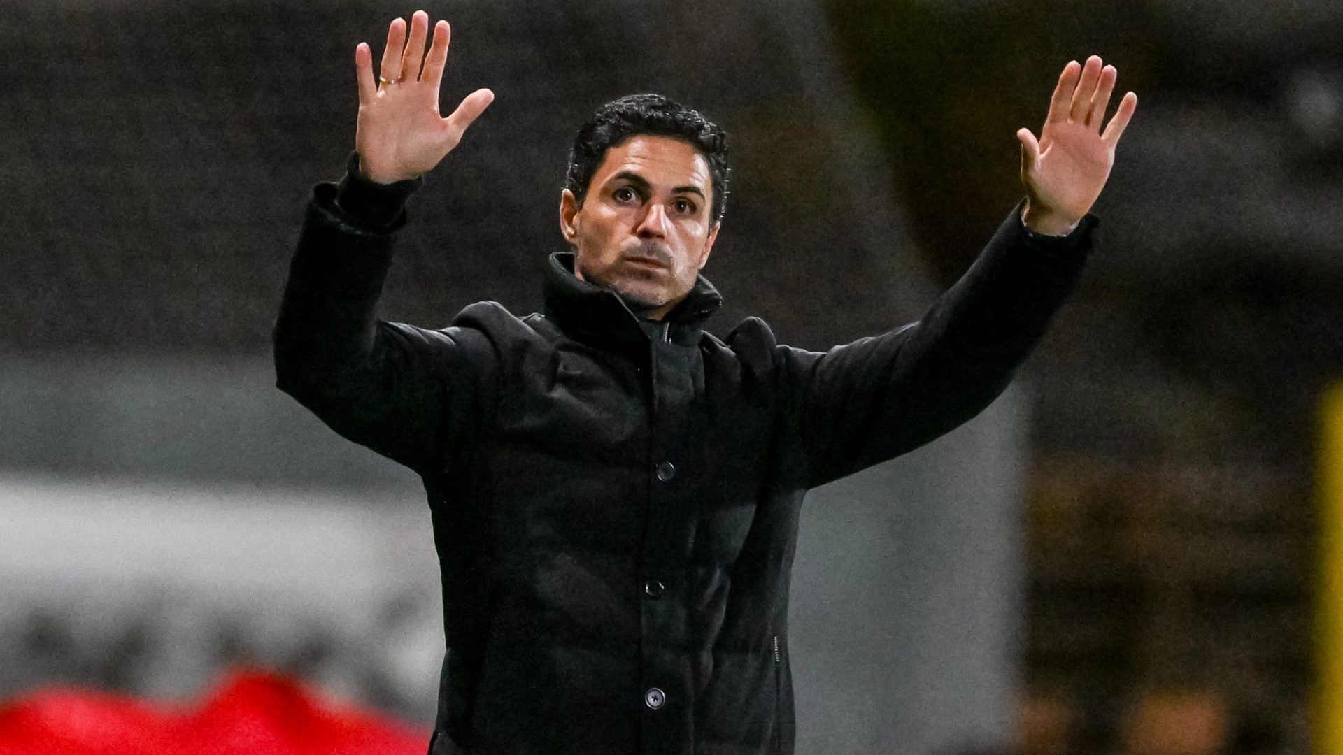 Mikel Arteta, manager of Arsenal, during the Carabao Cup Round 3 match Port Vale vs Arsenal at Vale Park, Burslem, United Kingdom, 24th September 2025 — Photo by operations@newsimages.co.uk