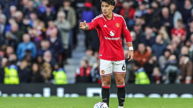 Lisandro Martinez of Manchester United during the Premier League match Manchester United vs Tottenham Hotspur at Old Trafford, Manchester, United Kingdom on 10 October 2026 — Photo by operations@newsimages.co.uk
