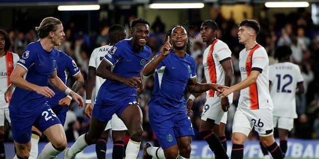 Sterling stars as Chelsea beat Luton to net first win of season