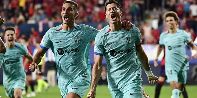 Late Lewandowski penalty hands Barcelona win at Osasuna