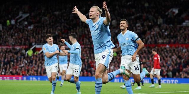 Haaland strikes twice as Man City ease to win over rivals Man Utd