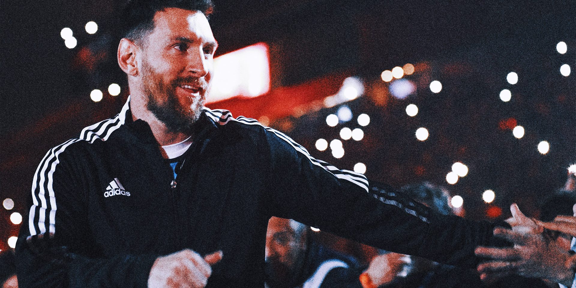 Lionel Messi takes pictures with fans while shopping at Miami supermarket