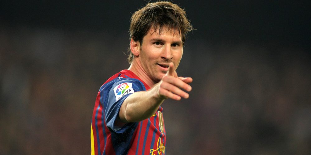 Leo Messi of FC Barcelona in action during the Spanish league match against Athletic Club Bilbao at the Camp Nou stadium on March 31, 2012 in Barcelona, Spain — Photo by Maxisports