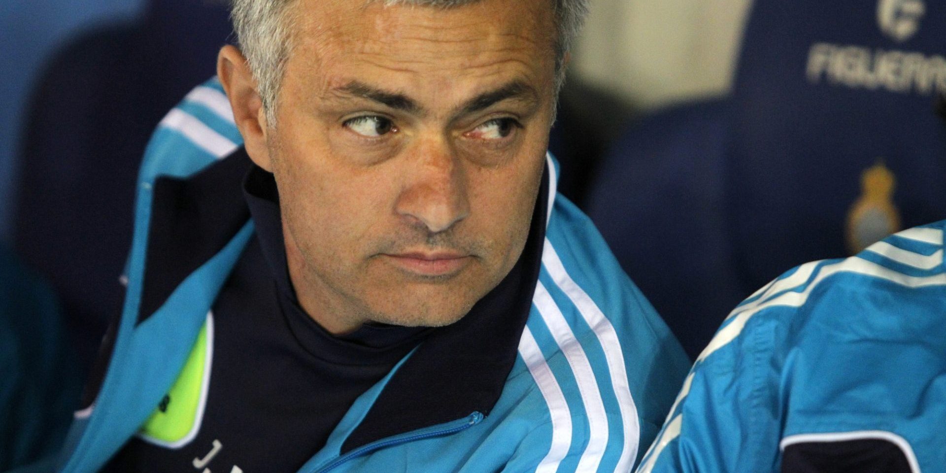 Jose Mourinho of Real Madrid during the Spanish League match between Espanyol and Real Madrid at the Estadi Cornella on May 11, 2013 in Barcelona, Spain — Photo by Maxisports