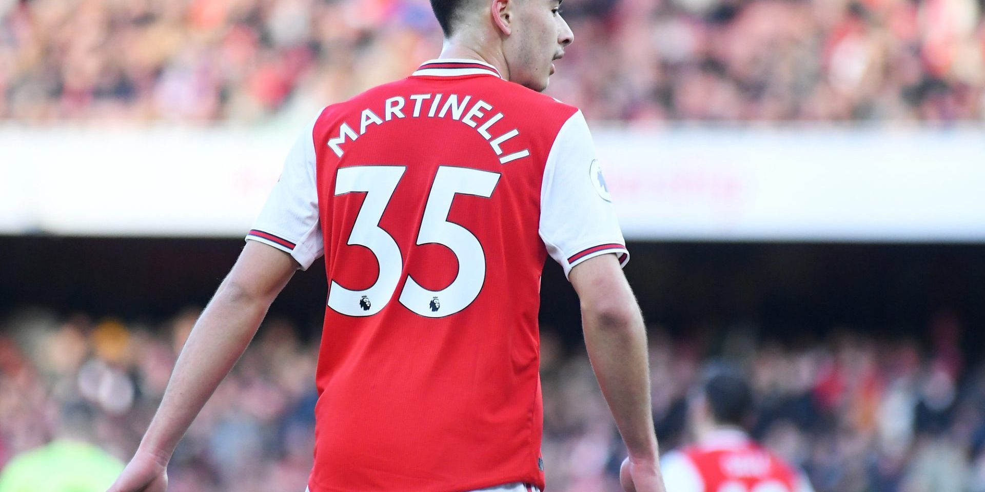 LONDON, ENGLAND - JANUARY 18, 2020: Gabriel Martinelli of Arsenal pictured during the 2019/20 Premier League game between Arsenal FC and Sheffield United FC at Emirates Stadium. — Photo by CosminIftode