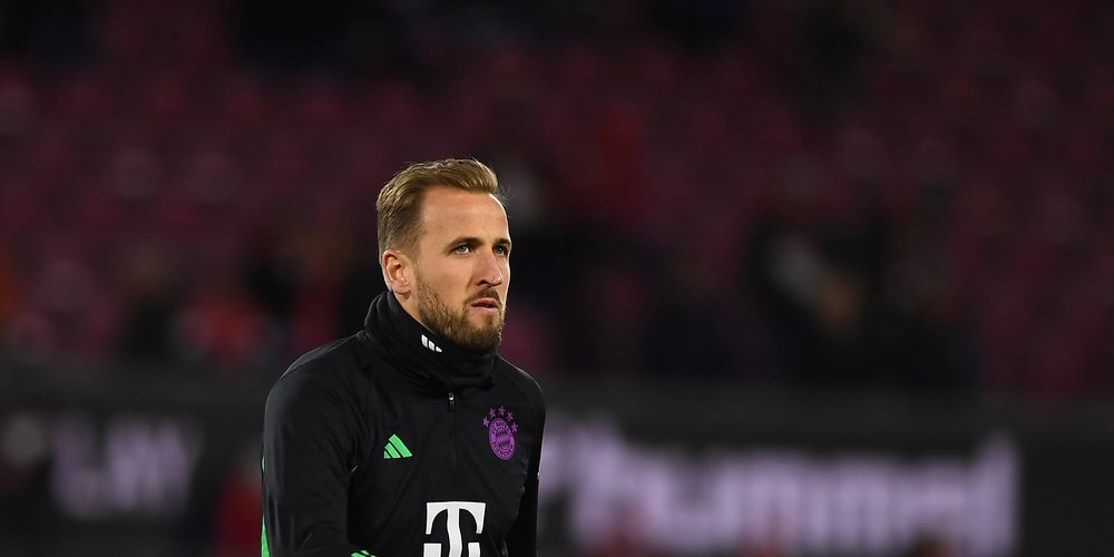 COLOGNE, GERMANY - 24 NOVEMBER, 2023: Harry Kane, The football match of Bundesliga 1. FC Koeln vs FC Bayern Munich. at Rhein Energie Stadion — Photo by vitaliivitleo