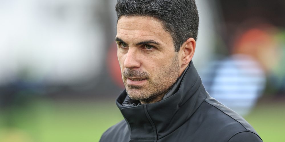 Mikel Arteta manager of Arsenal arrives during the Premier League match West Ham United vs Arsenal at London Stadium, London, United Kingdom, 11th February 2024

(Photo by Mark Cosgrove/News Images)