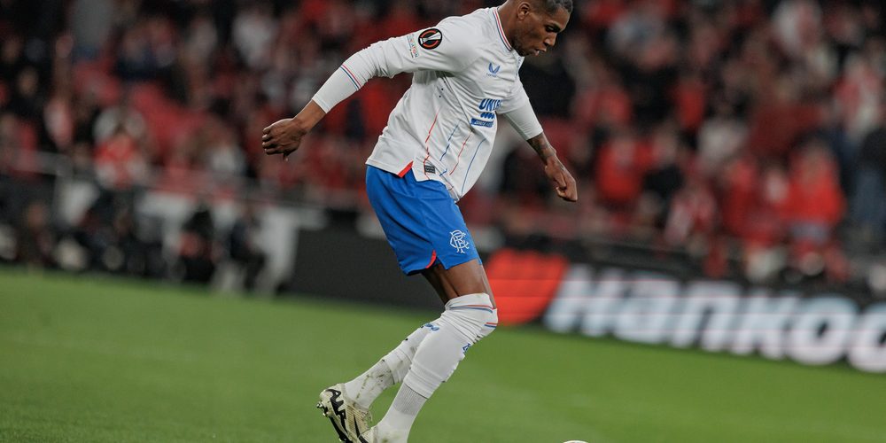 Dujon Sterling during UEFA Europa League 23/24 game between SL Benfica and Rangers FC at Estadio Da Luz, Lisbon, Portugal. (Maciej Rogowski) — Photo by mrogowski_photography