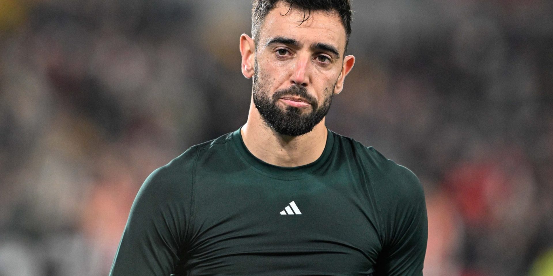 Bruno Fernandes of Manchester United after the game during the Premier League match Brentford vs Manchester United at The Gtech Community Stadium, London, United Kingdom, 30th March 202 — Photo by operations@newsimages.co.uk
