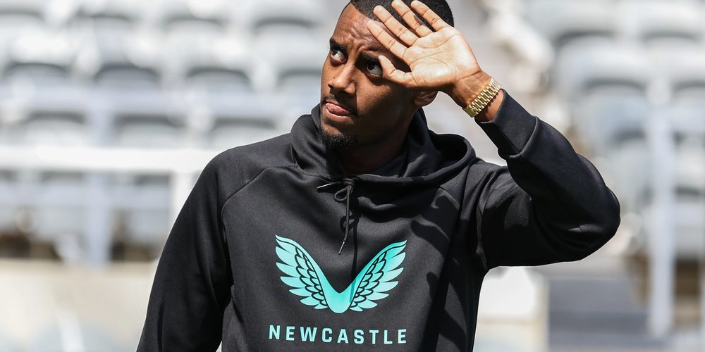 Alexander Isak #14 of Newcastle United arrives during the Premier League match Newcastle United vs Brighton and Hove Albion at St. James's Park, Newcastle, United Kingdom, 11th May 2024 — Photo by operations@newsimages.co.uk