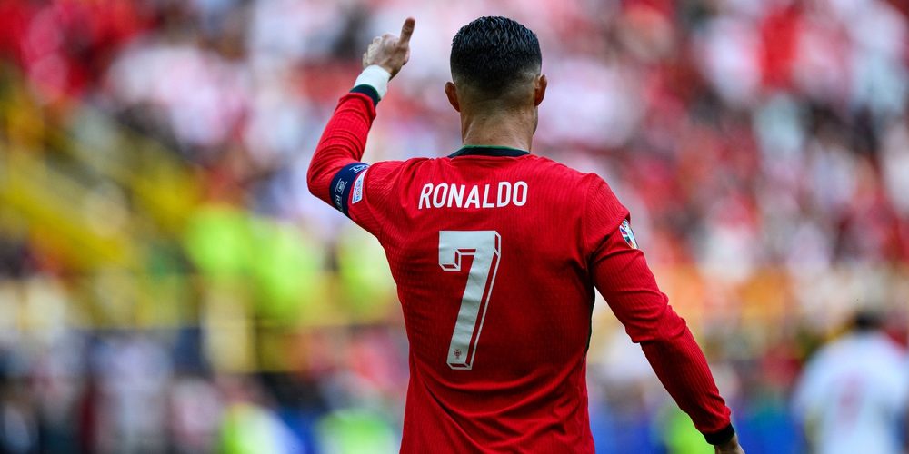 DORTMUND, GERMANY - 22 JUNE, 2024: Cristiano Ronaldo The football match of EURO 2024 Turkey vs Portugal at Signal Iduna Park