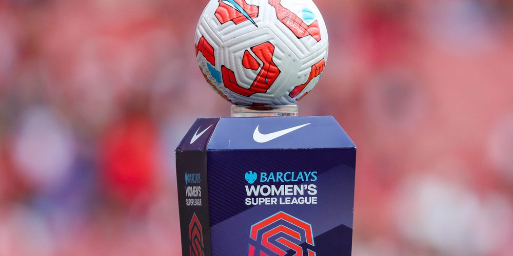 A detailed view of the match ball prior to the The FA Women's Super League match Arsenal Women vs Manchester City Women at Emirates Stadium, London, United Kingdom, 22nd September 2024 — Photo by operations@newsimages.co.uk
