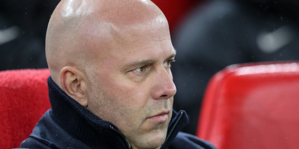 Arne Slot manager of Liverpool looks on during the Premier League match Liverpool vs Manchester United at Anfield, Liverpool, United Kingdom, 5th January 2024 — Photo by operations@newsimages.co.uk