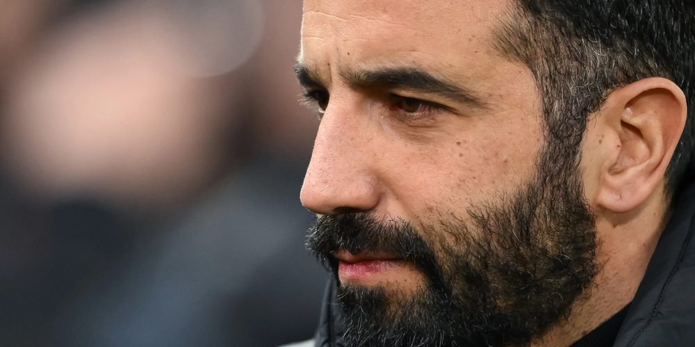 Ruben Amorim Manager of Manchester United during the UEFA Europa League Last 16 match Manchester United vs Real Sociedad at Old Trafford, Manchester, United Kingdom, 13th March 2025 — Photo by operations@newsimages.co.uk