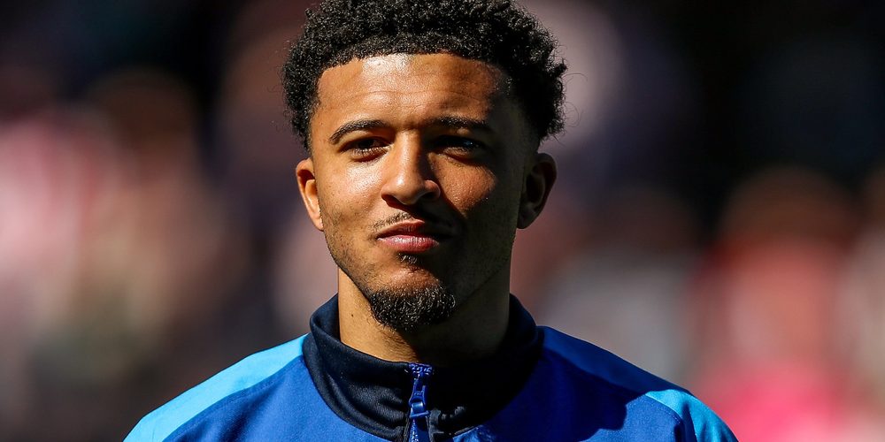 Jadon Sancho of Chelsea lines up prior to the Premier League match Brentford vs Chelsea at The Gtech Community Stadium, London, United Kingdom, 6th April 2025 — Photo by operations@newsimages.co.uk