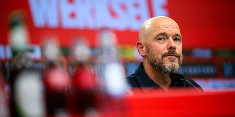 LEVERKUSEN, GERMANY - 26 MAY, 2025: Simon Rolfes - Press conference Erik ten Hag, new head coach Bayer 04 Leverkusen at BayArena.