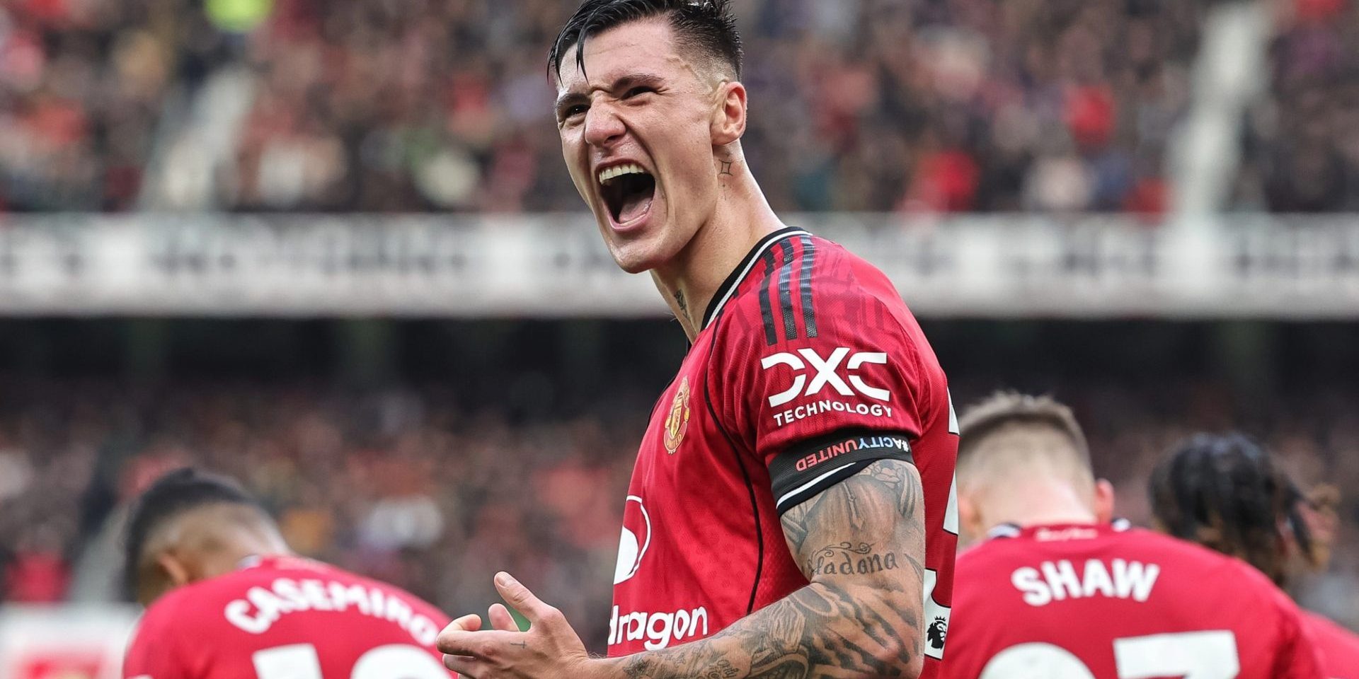 Benjamin Sesko of Manchester United scores to make it 2-0 during the Premier League match Manchester United vs Sunderland at Old Trafford, Manchester, United Kingdom, 4th October 2025 — Photo by operations@newsimages.co.uk