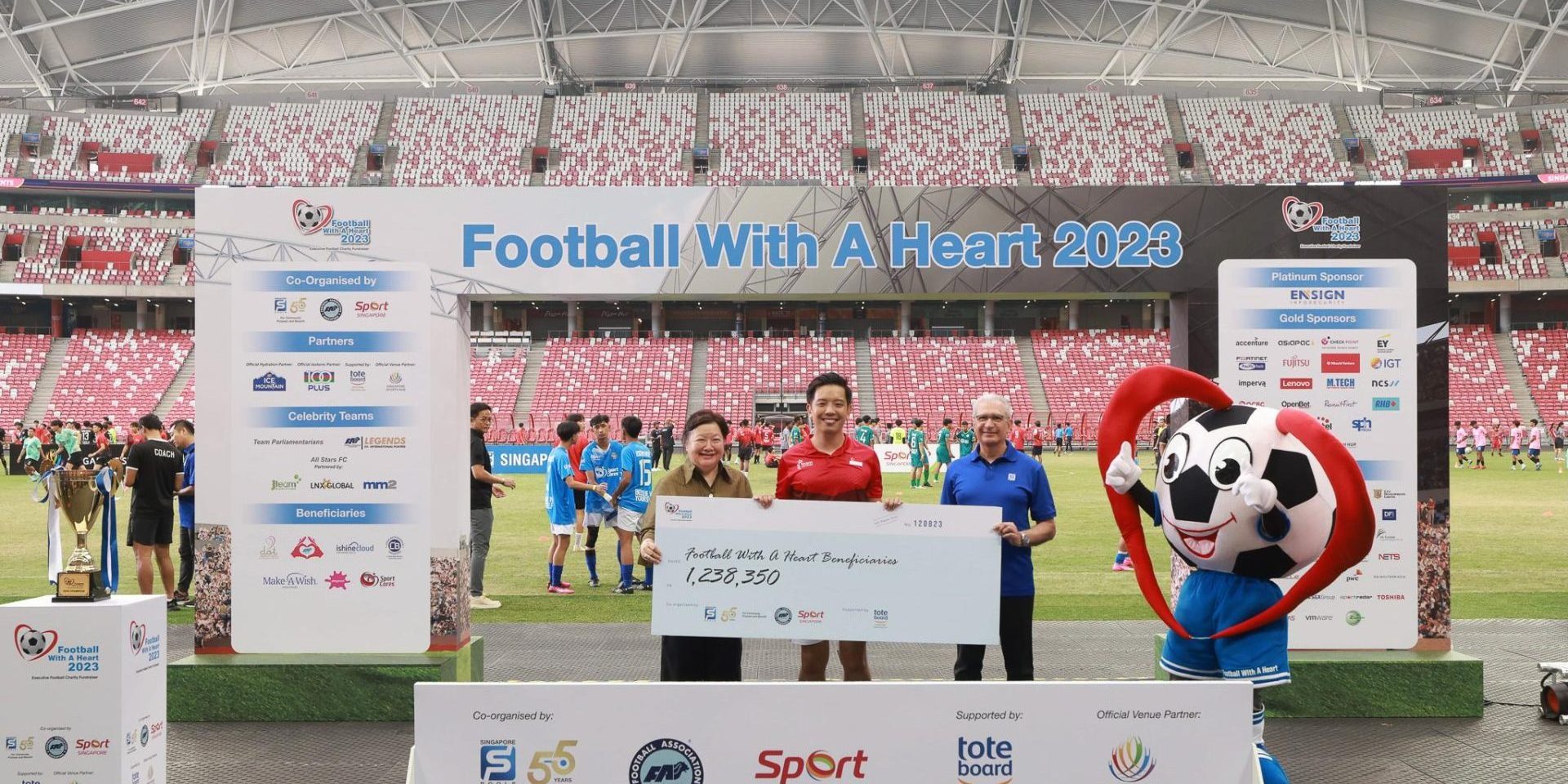 Kicking Up a Cause: Singapore Pools’ Football With A Heart 2023 scores a record-breaking $1,238,350