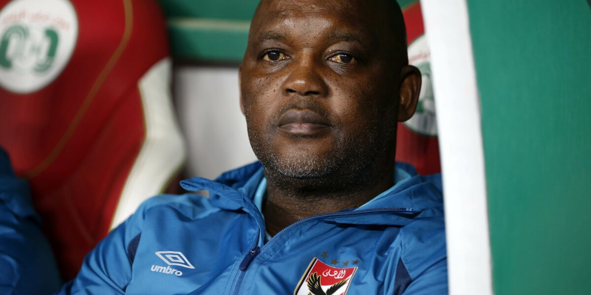 South African Ahly coach Pitso Mosimane attends the CAF Champions League semi-final match between Algeria's ES Setif and Egypt's al-Ahly team at the 5th of July stadium in the suburbs Algerian Ben Aknoun, May 14, 2022 (Photo by APP/NurPhoto)