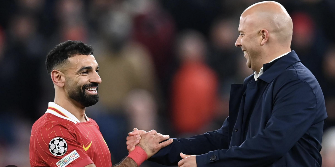 Mo Salah and Arne Slot