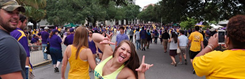 Baton Rouge, Louisiana, USA - 2018: Fans tailgating during a Louisiana State University football game. — Photo by mfmegevand