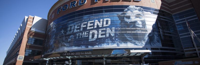 Detroit, MI, USA - October 25, 2015: A view of game day at Ford Field located in Detroit, Michigan. Ford Field is an indoor American football stadium and home to the Detroit Lions of the NFL. — Photo by jhansen2