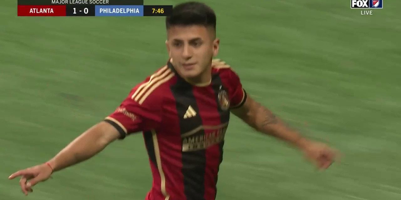 Thiago Almada drills a WICKED volley as Atlanta United grabs an early 1-0 lead over Philadelphia Union