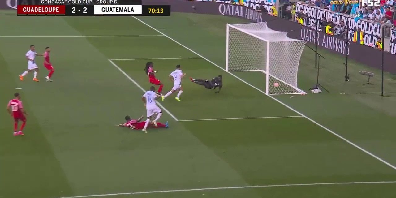 Guatemala's Rubio Rubin goes BEAST MODE and scores his second goal against Guadeloupe